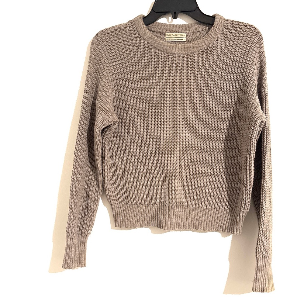 Urban Outfitters Taupe Crew Neck Knit Sweater